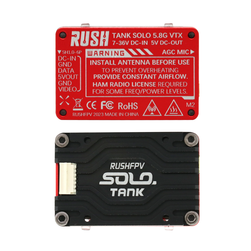 RUSH Solo Tank 5.8G VTX Trasme - Foxeer Reaper Extreme 2.5W Vtx recensione e prezzo